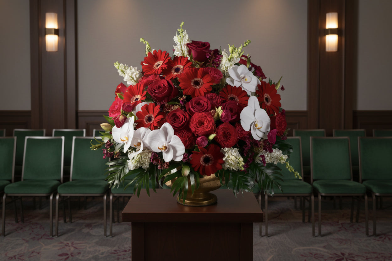 Red comfort Sympathy Arrangement